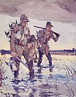 Frank Weston Benson Canvas Paintings - Two Duck Hunters